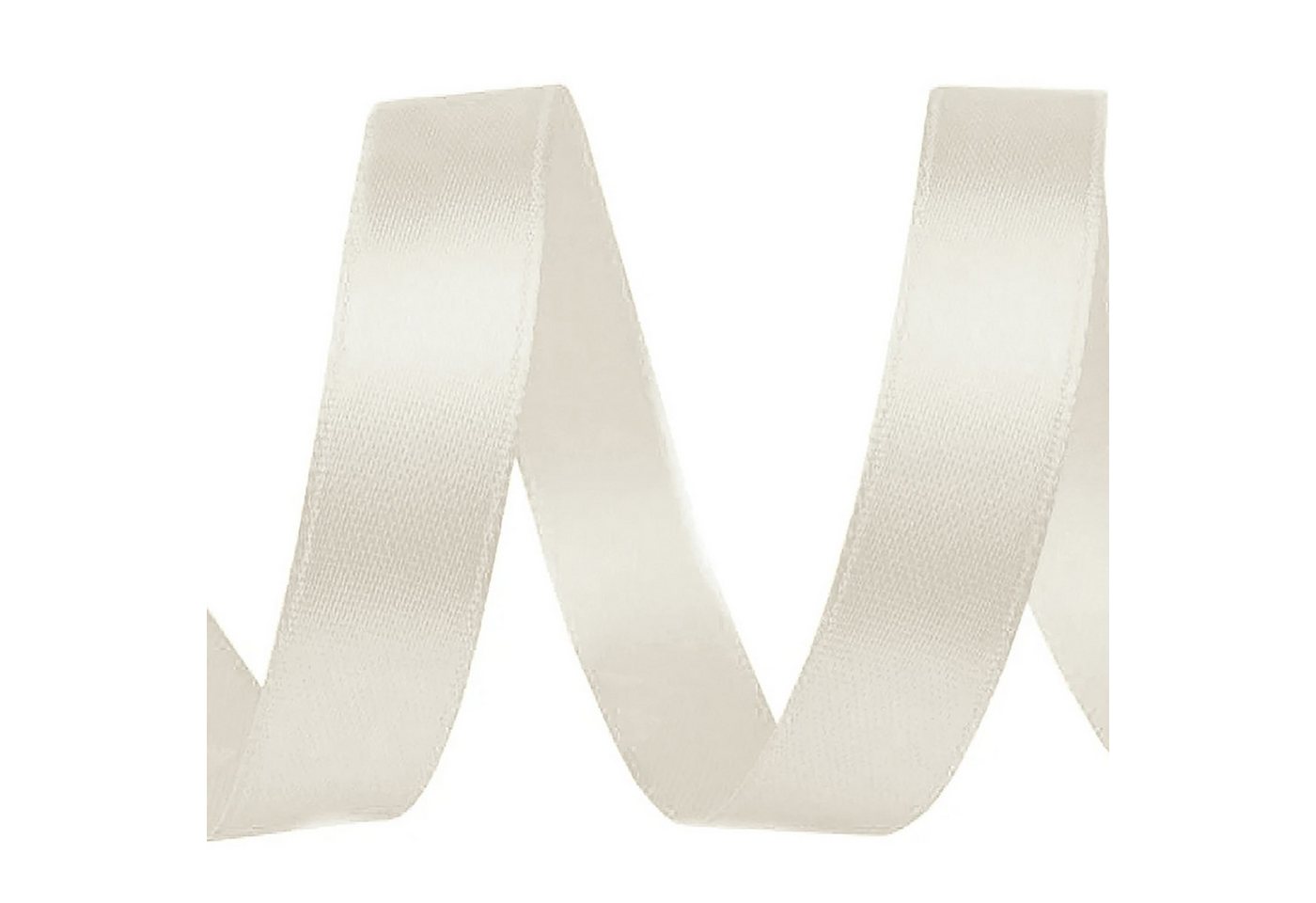 maDDma Geschenkband 5m Satinband 10mm breit Geschenkband Dekoband Schleifen Farbwahl, milchweiß Bild 3