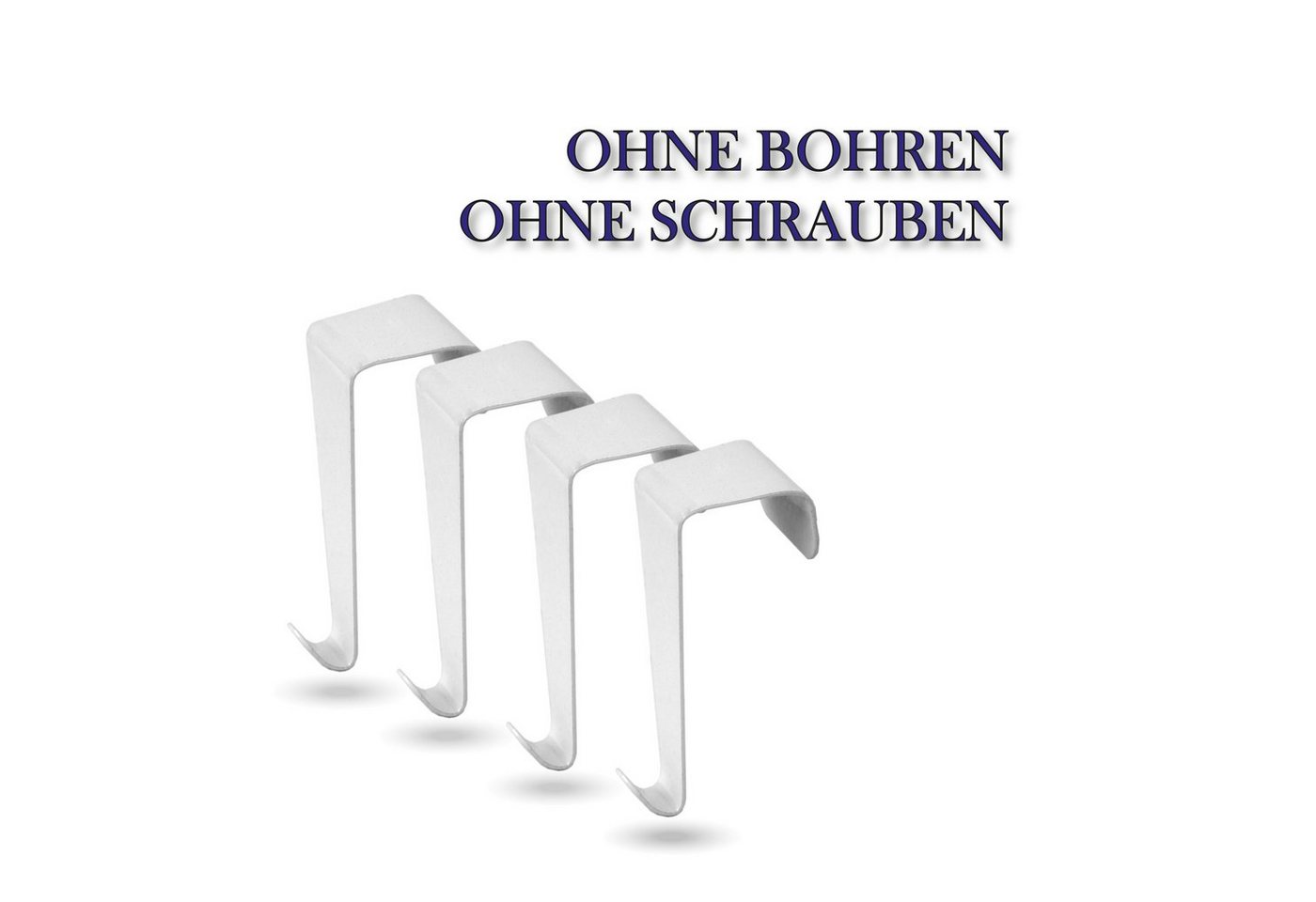 Bestlivings Türhaken Garderobenhaken zum einhängen, Badezimmer, Türen, Kleiderschränke, (16-St), Garderobenhaken - Fensterhaken Metall ohne Bohren Kleben Bild 2