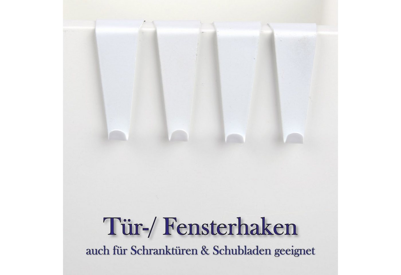 Bestlivings Türhaken Garderobenhaken zum einhängen, Badezimmer, Türen, Kleiderschränke, (4-St), Garderobenhaken - Fensterhaken Metall ohne Bohren Kleben
