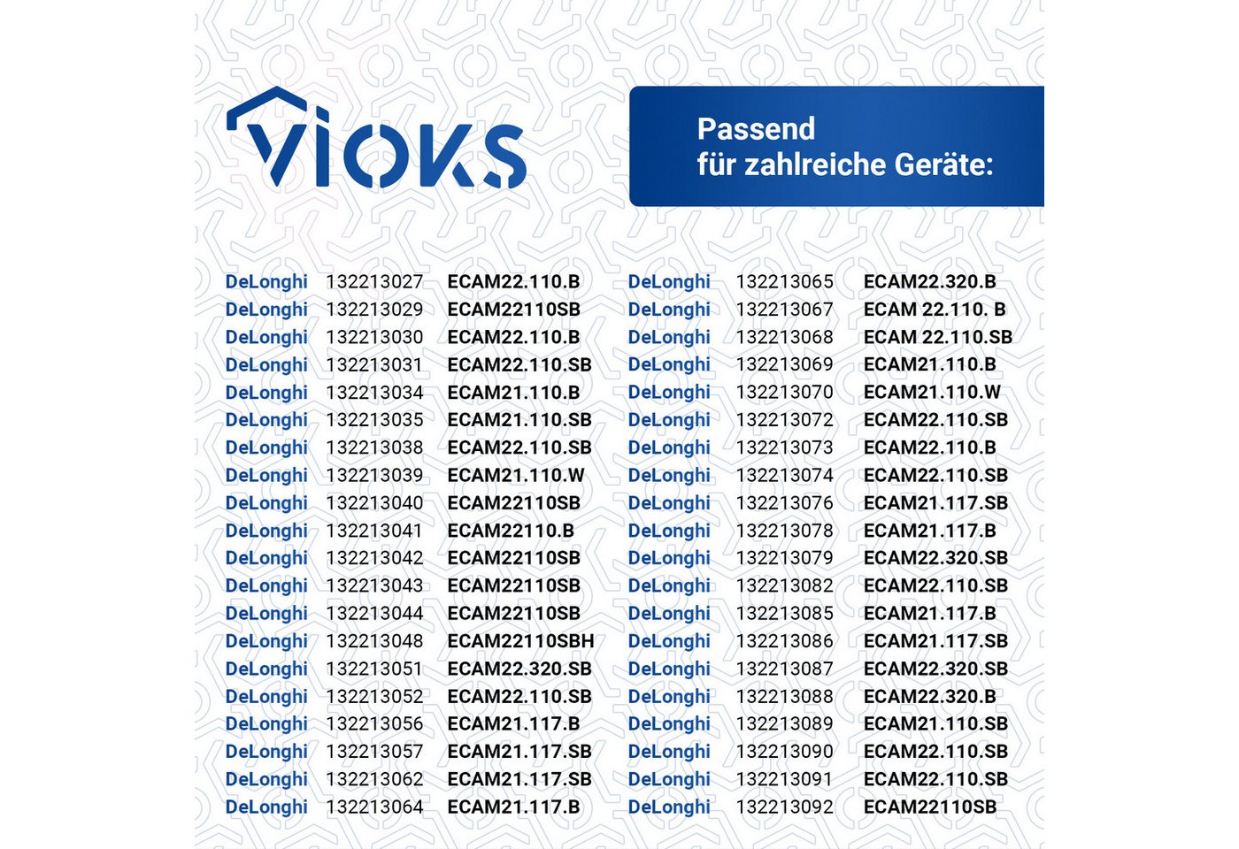 VIOKS Tropfschale Tropfblech Ersatz für DeLonghi 6013216191, für ECAM20 ECAM21 Kaffeemaschine