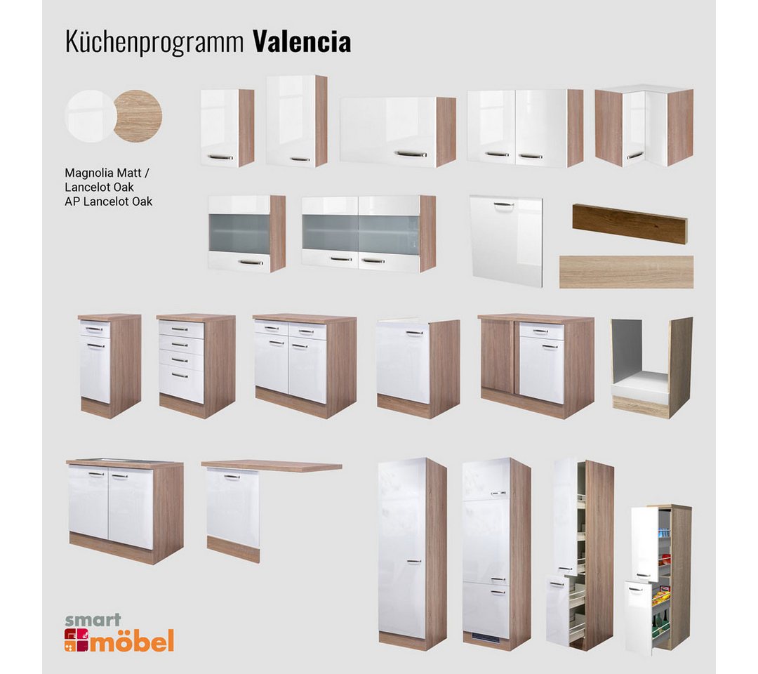 Flex-Well Spülenunterschrank Spülenunterschrank ohne Arbeitsplatte - 100 cm breit - Hochglanz Weiß Bild 3