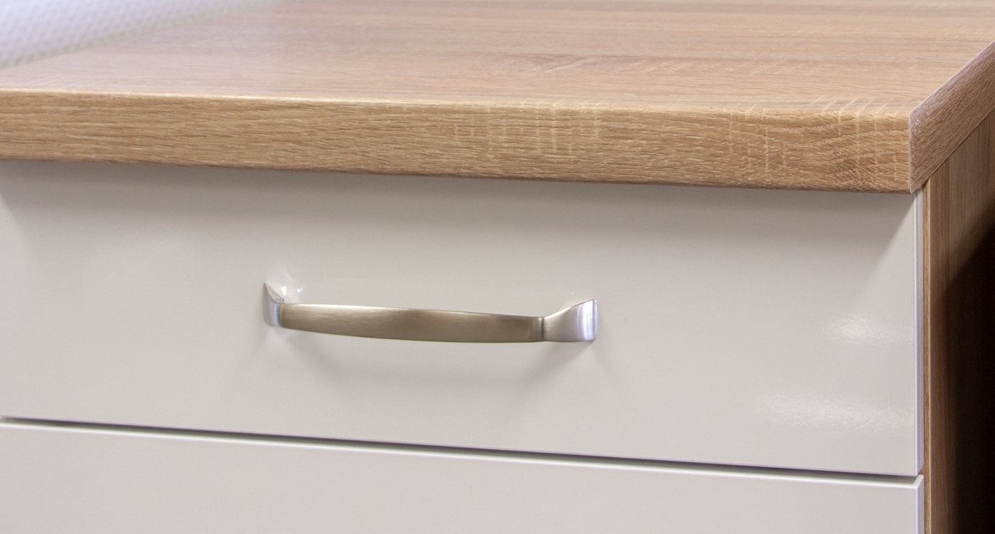 Flex-Well Spülenunterschrank Spülenunterschrank ohne Arbeitsplatte - 100 cm breit - Hochglanz Weiß Bild 4