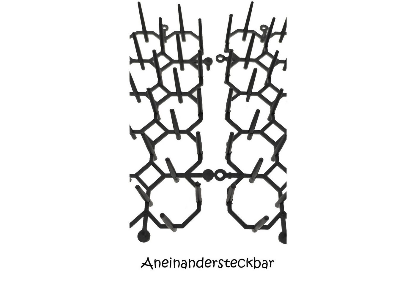 varivendo Marder-Schutzgitter 6 x Tier Abwehrmatte (12 Stück), 50x13x3 cm, Set, 12-St., Tier-Abwehrmatten, Tierabwehr Katzenabwehr Dornengitter Marderabwehr Tierschreck Bild 3