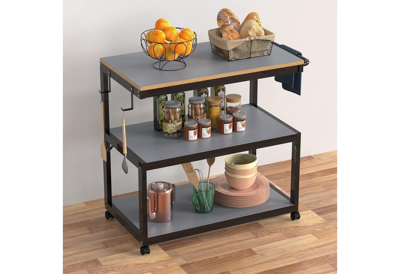 LuxusKollektion Schubladenmatte Schubladeneinlagen 30x300CM Grau-2 wasserdicht waschbar rutschfest Bild 5