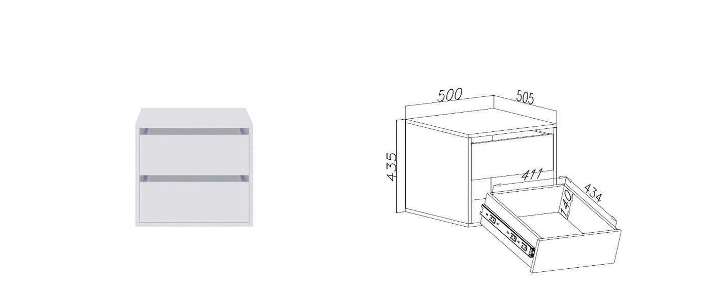Marmex Möbel Garderobenschrank TRES SET D/B Kleiderschrank mit 5 Schubladen Eckkkleiderschrank (4-St) 4 Kleiderstangen, viel Stauraum, ohne Türen Bild 2