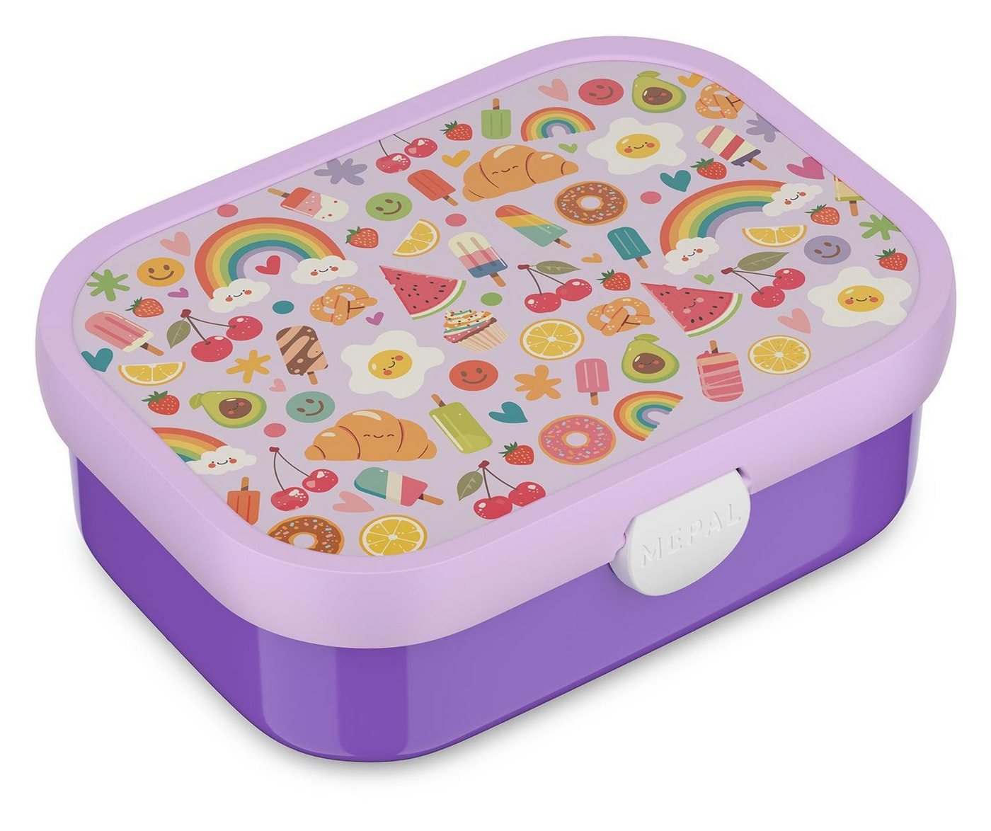 Mepal Lunchbox Brotdose CAMPUS, Füllinhalt 750 ml, Lila, Kunststoff, Kunststoff, B 18 cm x T 13 cm, inkl. Gabel und Bento-Einsatz