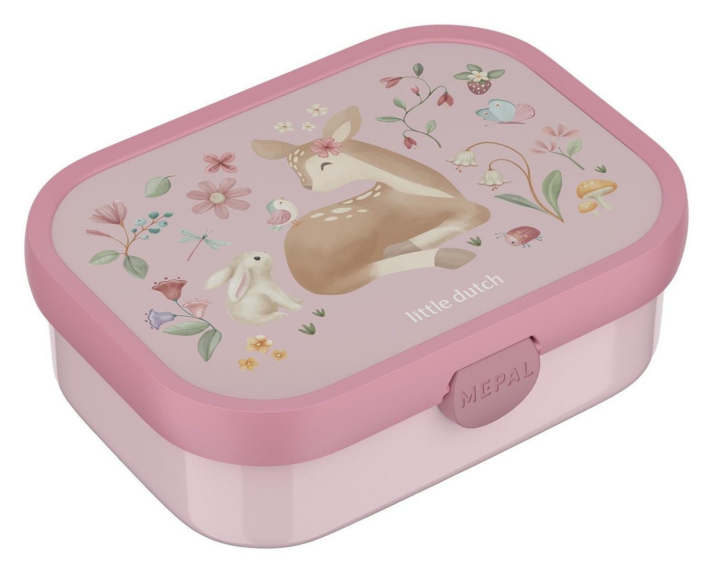 Mepal Lunchbox Brotdose CAMPUS, Füllinhalt 750 ml, Rosa, Kunststoff, Kunststoff, B 18 cm x T 13 cm, inkl. Gabel und Bento-Einsatz