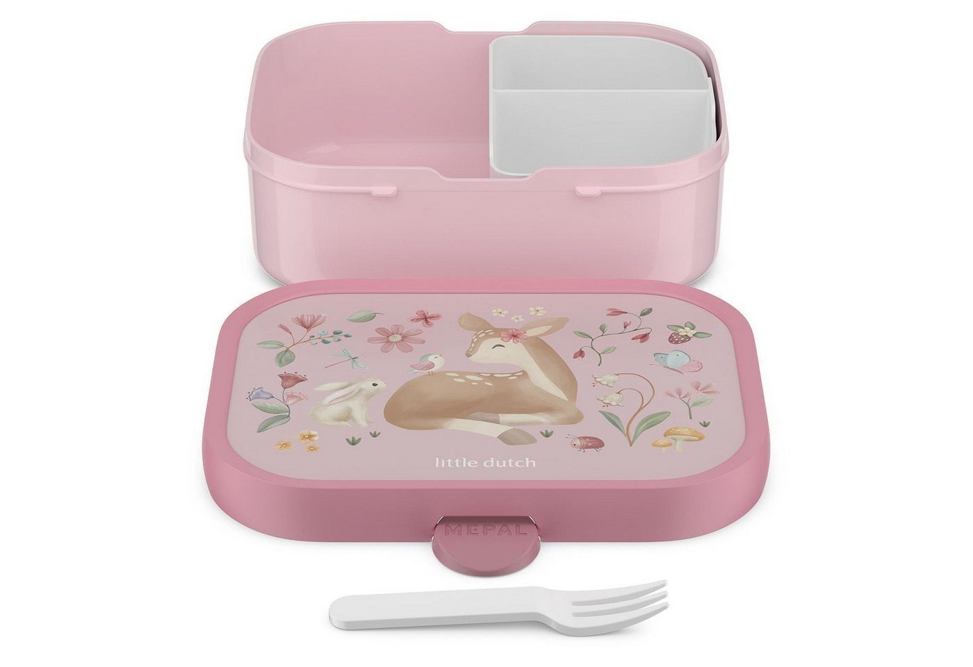 Mepal Lunchbox Brotdose CAMPUS, Füllinhalt 750 ml, Rosa, Kunststoff, Kunststoff, B 18 cm x T 13 cm, inkl. Gabel und Bento-Einsatz Bild 3