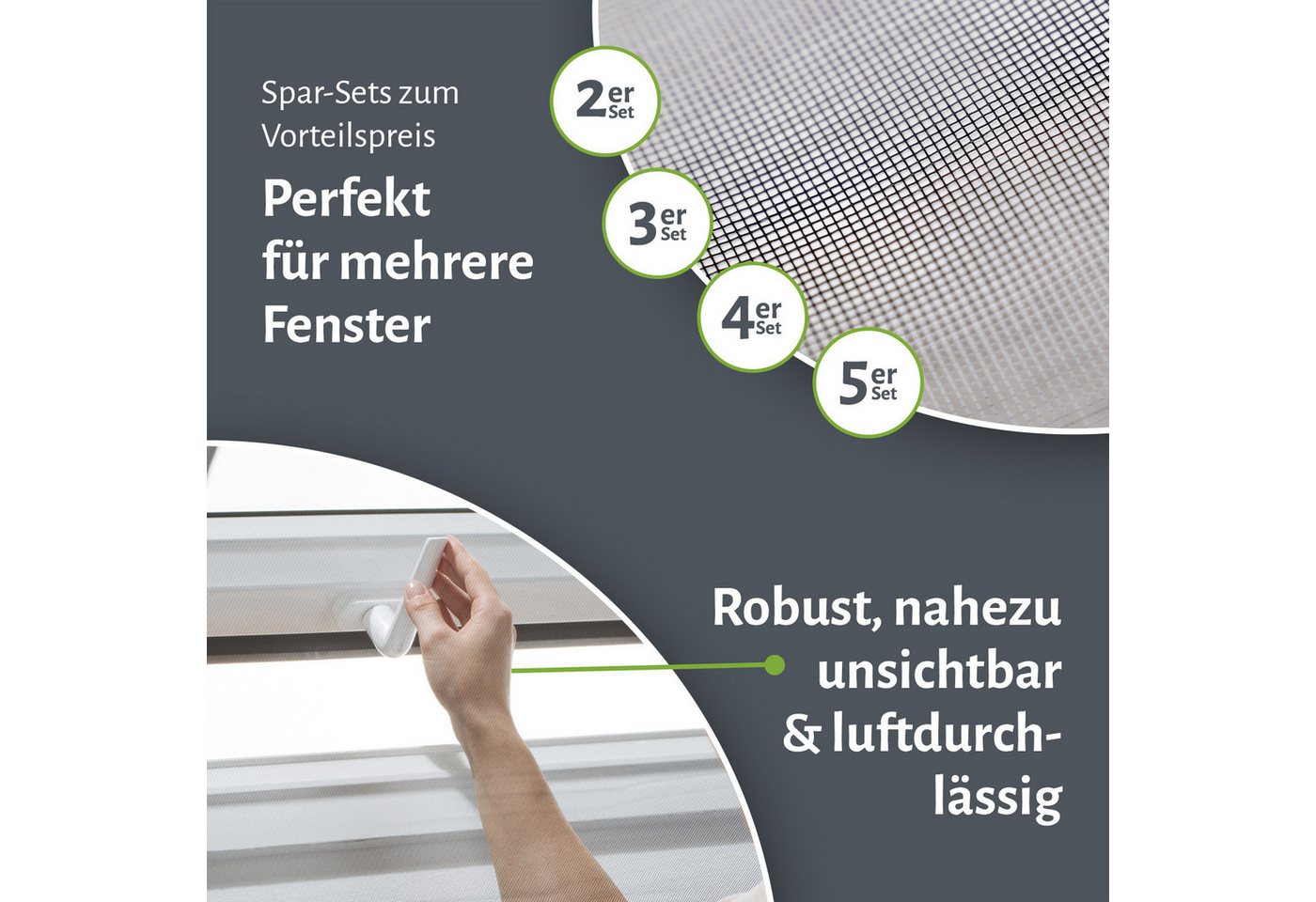 empasa Insektenschutz-Fensterrahmen Dachfenster, (2-St), Fliegengitter mit Klettband und Reißverschluss Bild 5