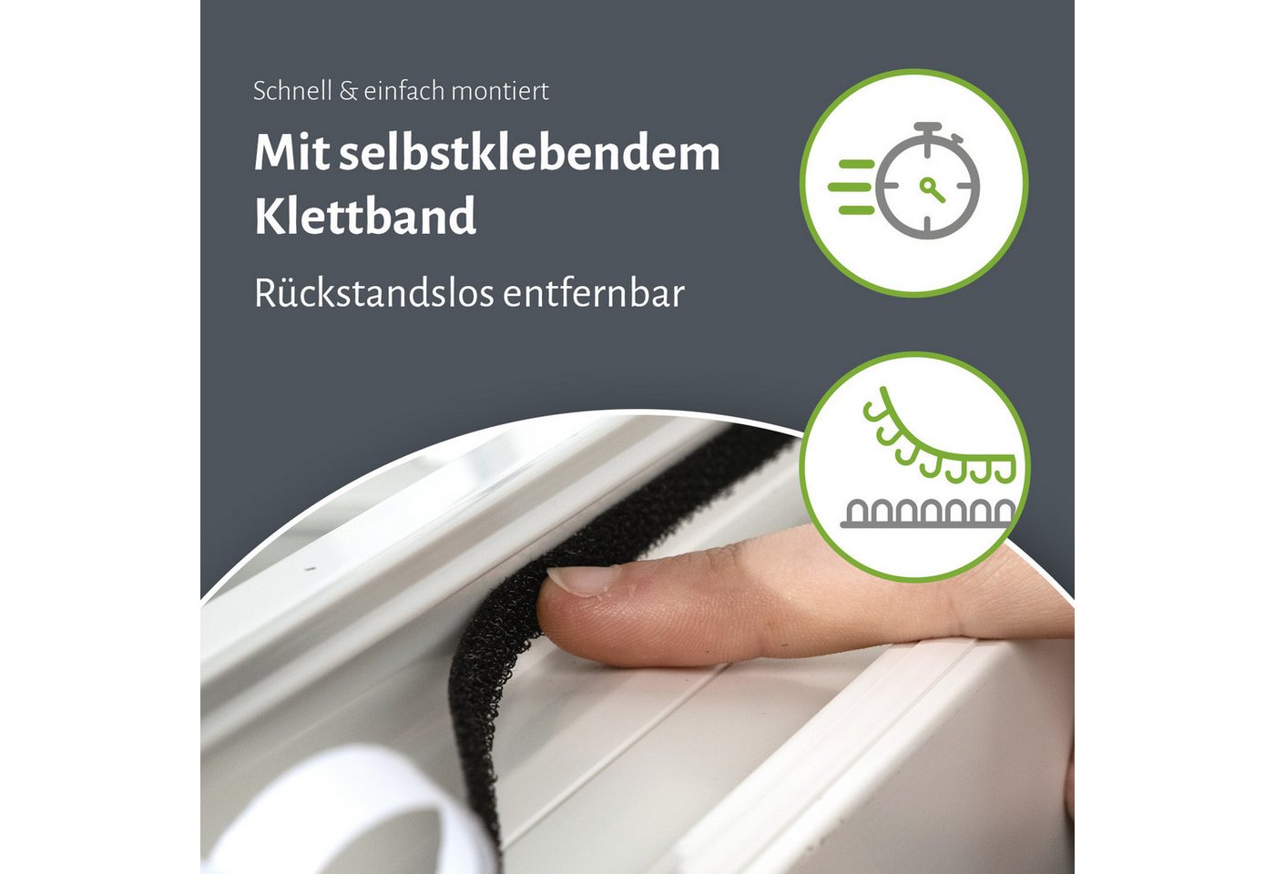empasa Insektenschutz-Fensterrahmen Dachfenster, (4-St), Fliegengitter mit Klettband und Reißverschluss Bild 2