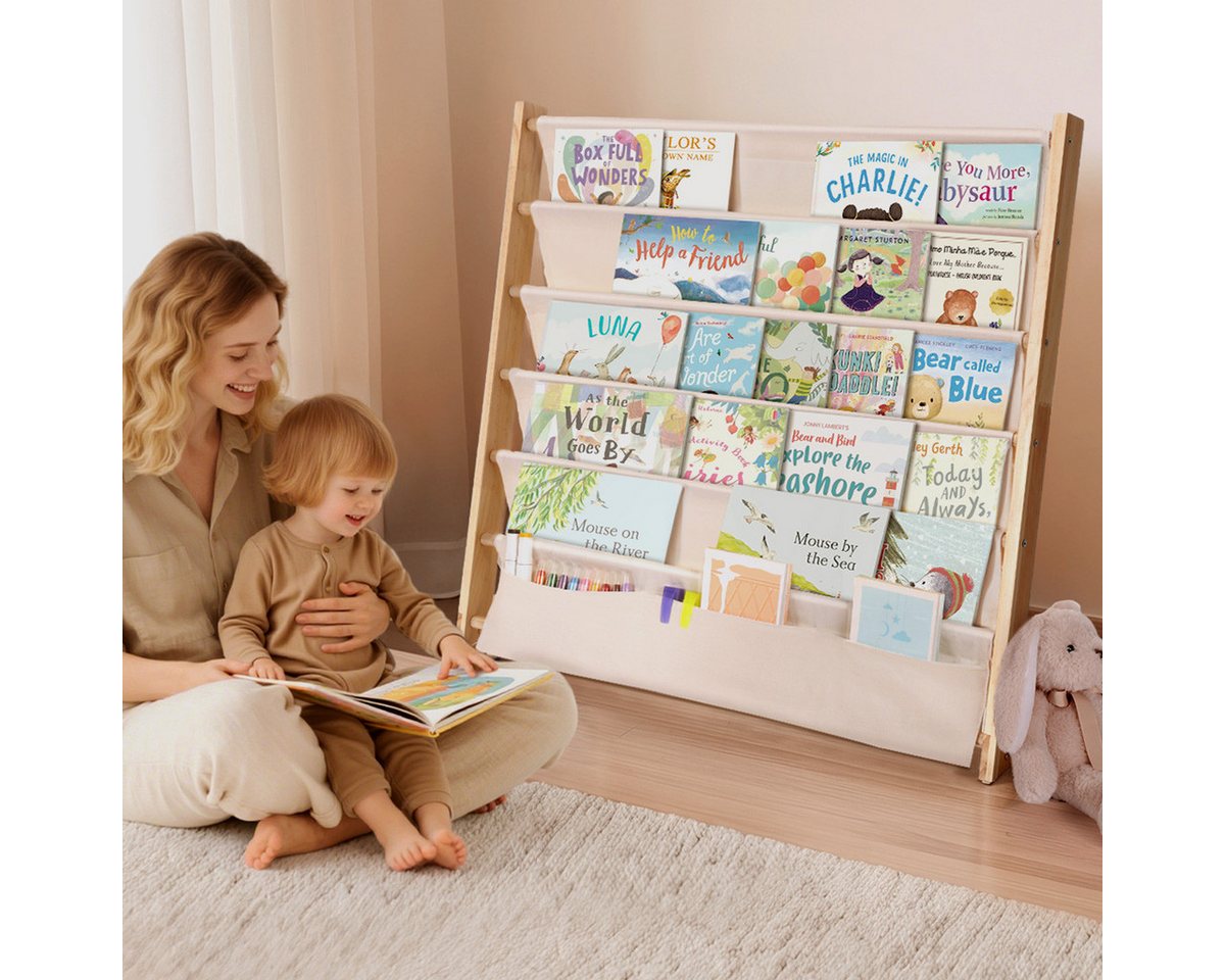 CAVEEN Bücherregal, 5 Ebenen, Kinder-Bücherregal Offenes Aufbewahrungsregal Bild 4