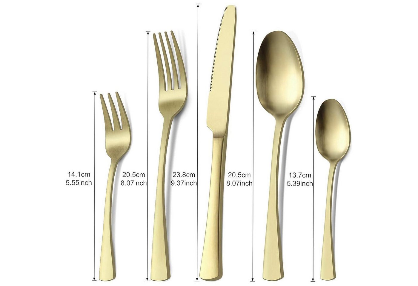LuxusKollektion Besteck-Set Besteck 6 Edelstahl Gold Messer Champagner Matt 30 Teilig 30 teilig Bild 3