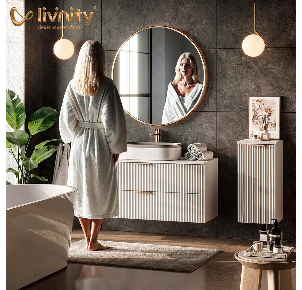 Livinity® Badmöbel-Set Amalfi, Anthrazit/Goldkraft Eiche/Goldkraft Eiche, 3-teilig, (3-St) Bild 5
