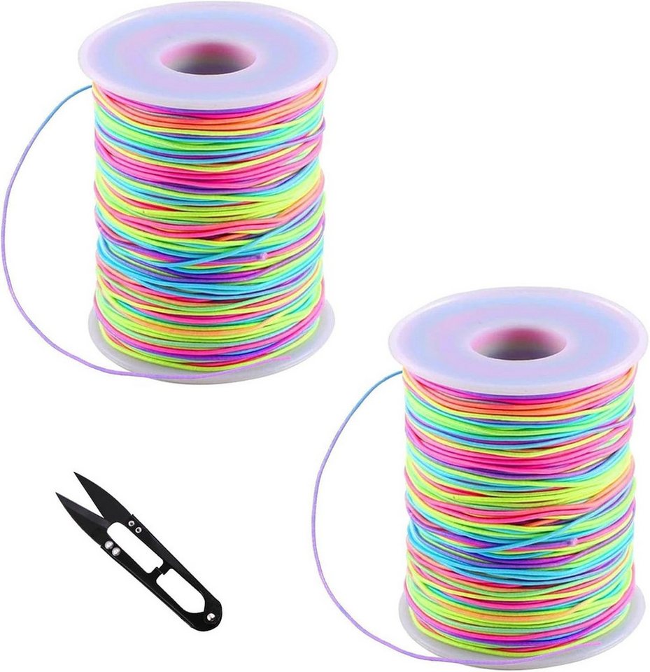 FELIXLEO Elastisches Faden Gummiband Für Armband Schmuck Halskette Basteln Overlockgarn, (4-St)