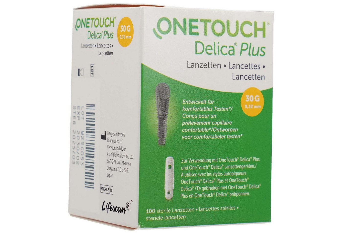 One Touch Blutzucker-Teststreifen ONE TOUCH Delica Plus Nadellanzetten 100St PZN 14817354