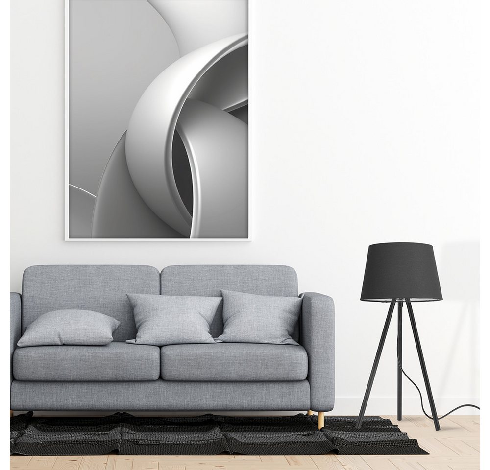 Braytron LED Stehlampe Moderne LED Stehleuchte mit 3-Bein Design und satiniertem Schirm, ohne Leuchtmittel, E27 Fassung (ohne Leuchtmittel), Fußschalter