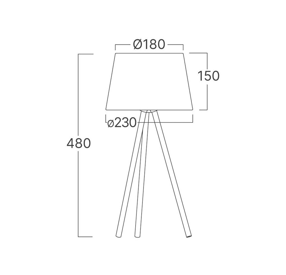Braytron LED Stehlampe Moderne LED Stehleuchte mit 3-Bein Design und satiniertem Schirm, ohne Leuchtmittel, E27 Fassung (ohne Leuchtmittel), Fußschalter Bild 5