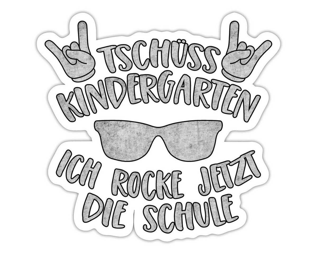 Spreadshirt Aufkleber Einschulung Schulkind Tschüss Kindergarten Rocke Schule Sticker Aufkle Bild 3