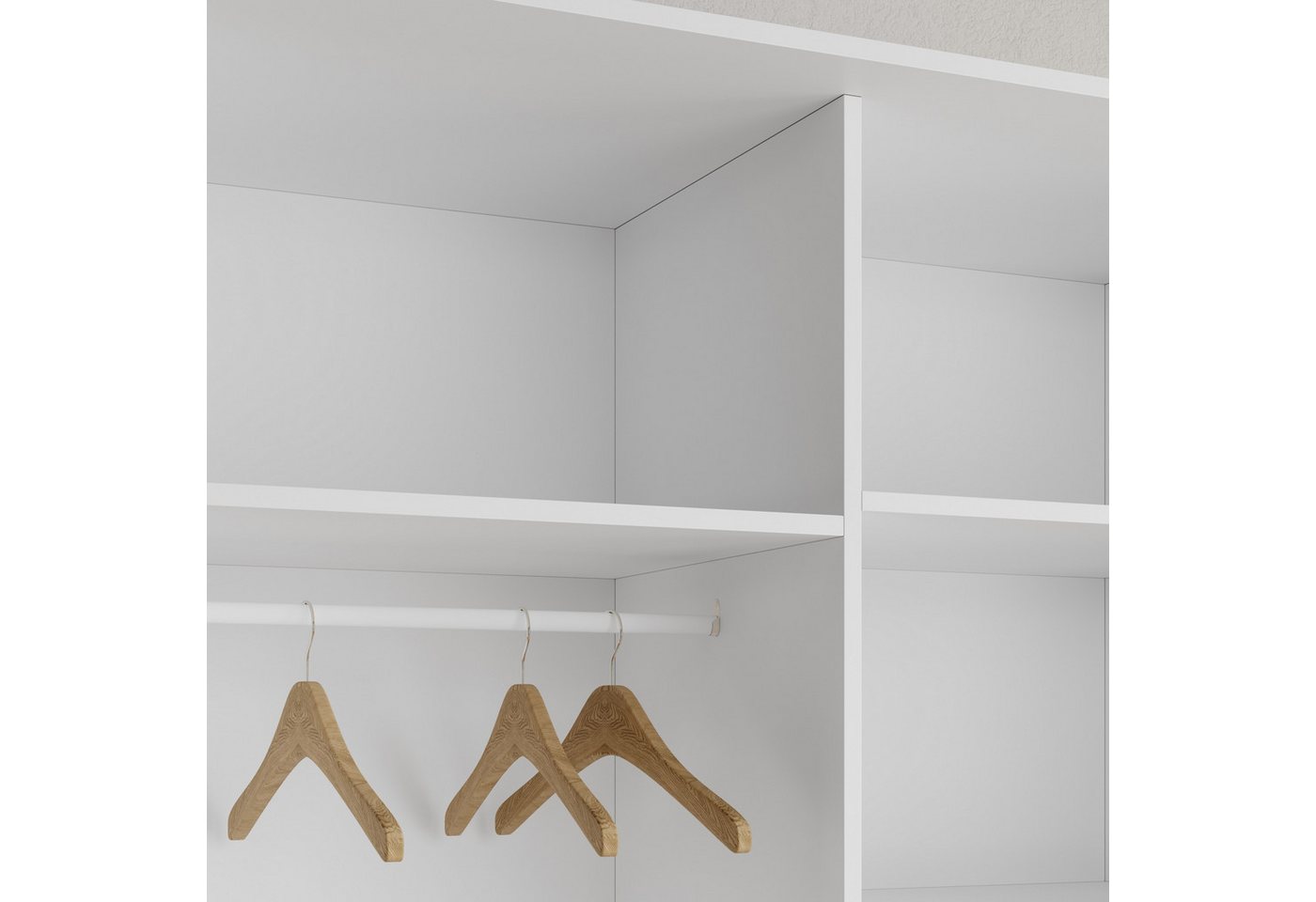Masseno Schwebetürenschrank VARO 150 cm Kleiderschrank mit Spiegel 3 Türen Eiche Sonoma Bild 3