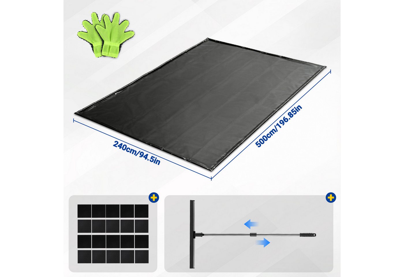 Clanmacy Bodenschutzmatte Garagenbodenmatte Rutschfeste Garagenmatte, wasserdichte PVC Automatte Bild 4