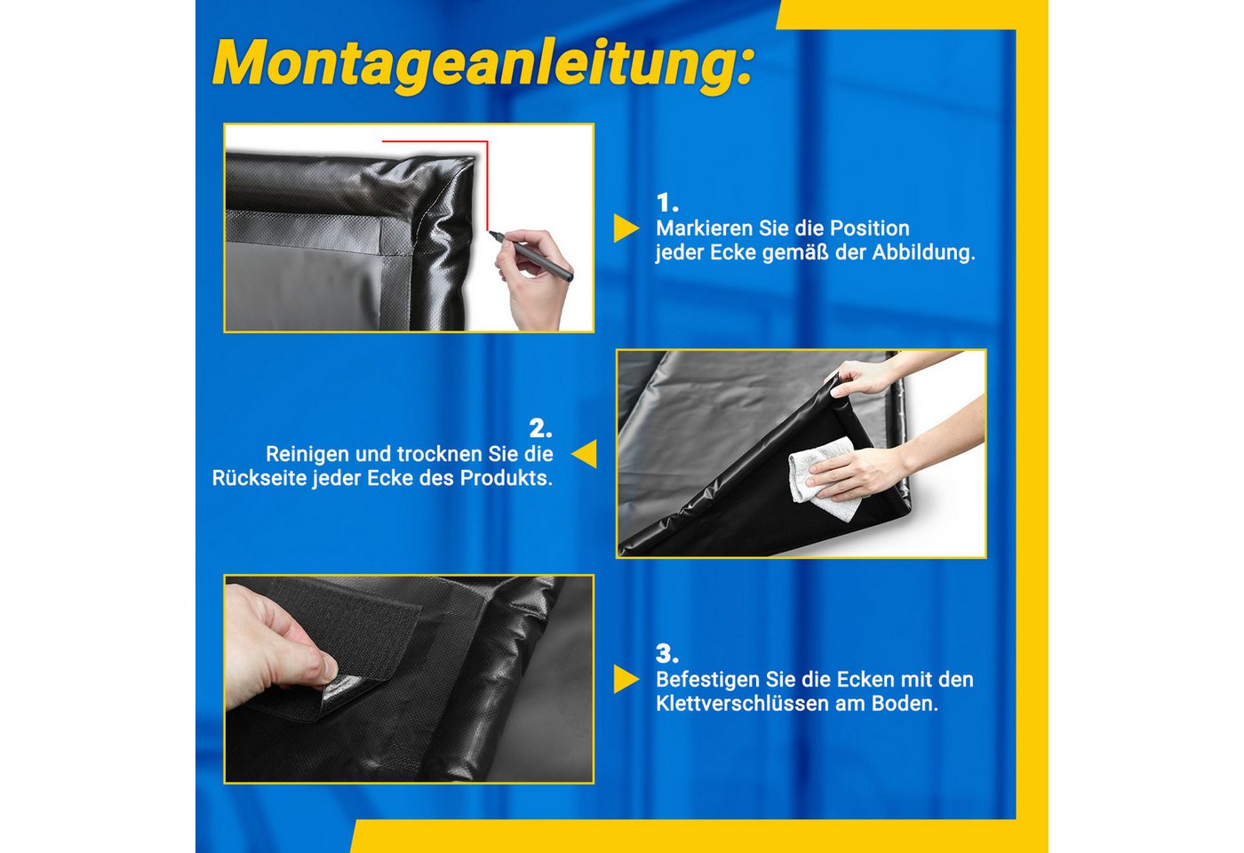 Clanmacy Bodenschutzmatte Garagenbodenmatte Rutschfeste Garagenmatte, wasserdichte PVC Automatte Bild 5