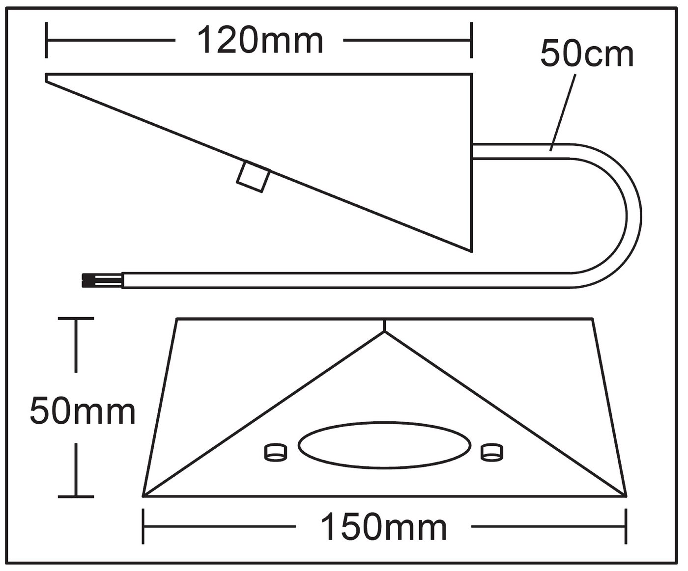 TRANGO LED Unterbauleuchte, 1er Erweiterungsset 6739-12 LED-Küchenunterbauleuchte *COOK* LED Einbauleuchte - Einbaustrahler aus Edelstahl inkl. 1x 4,8 Watt LED Modul 3000K warmweiß - direkt 230 Volt - beliebig erweiterbar, Schalter - Dreieckleuchte – Schrankleuchte