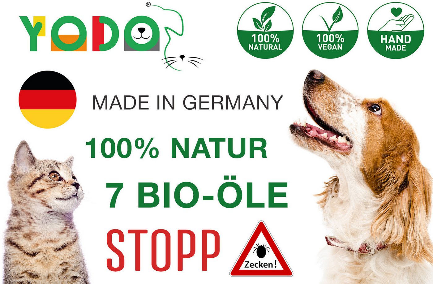 YODO Zeckenschutzmittel YODO's Zeckenschreck Zeckenöl für Hunde, Eukalyptus, 20 ml, 1-St., Aus 7 BIO-Ölen zur Zeckenabwehr hergestellt Bild 3