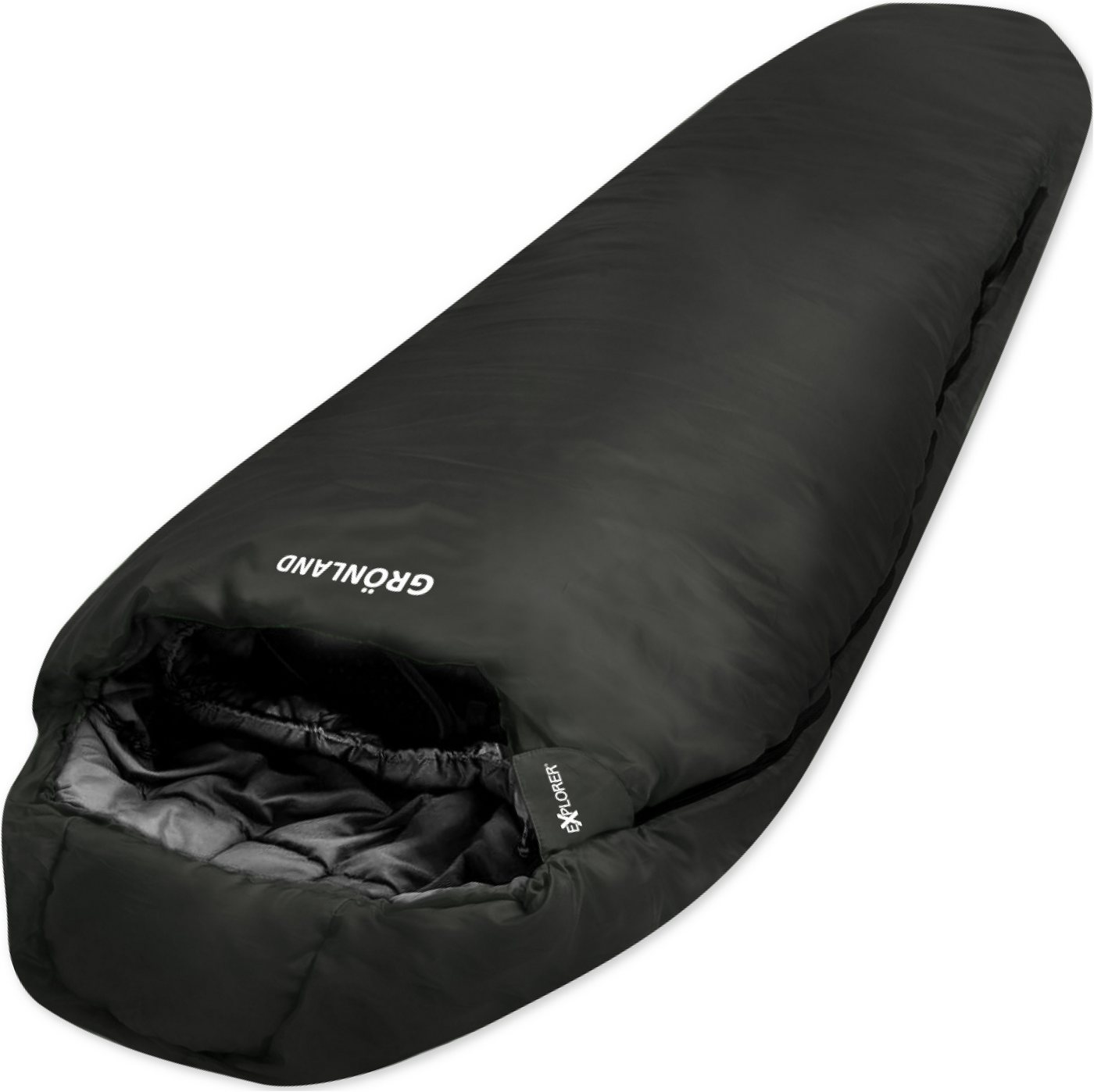 EXPLORER Mumienschlafsack Grönland Camping Schlafsack 230x82x55cm Outdoor warm (0°C bis -23°C Frühling/Sommer/Herbst/Winter Reise Festival), kombinierbar 1900g Bild 2