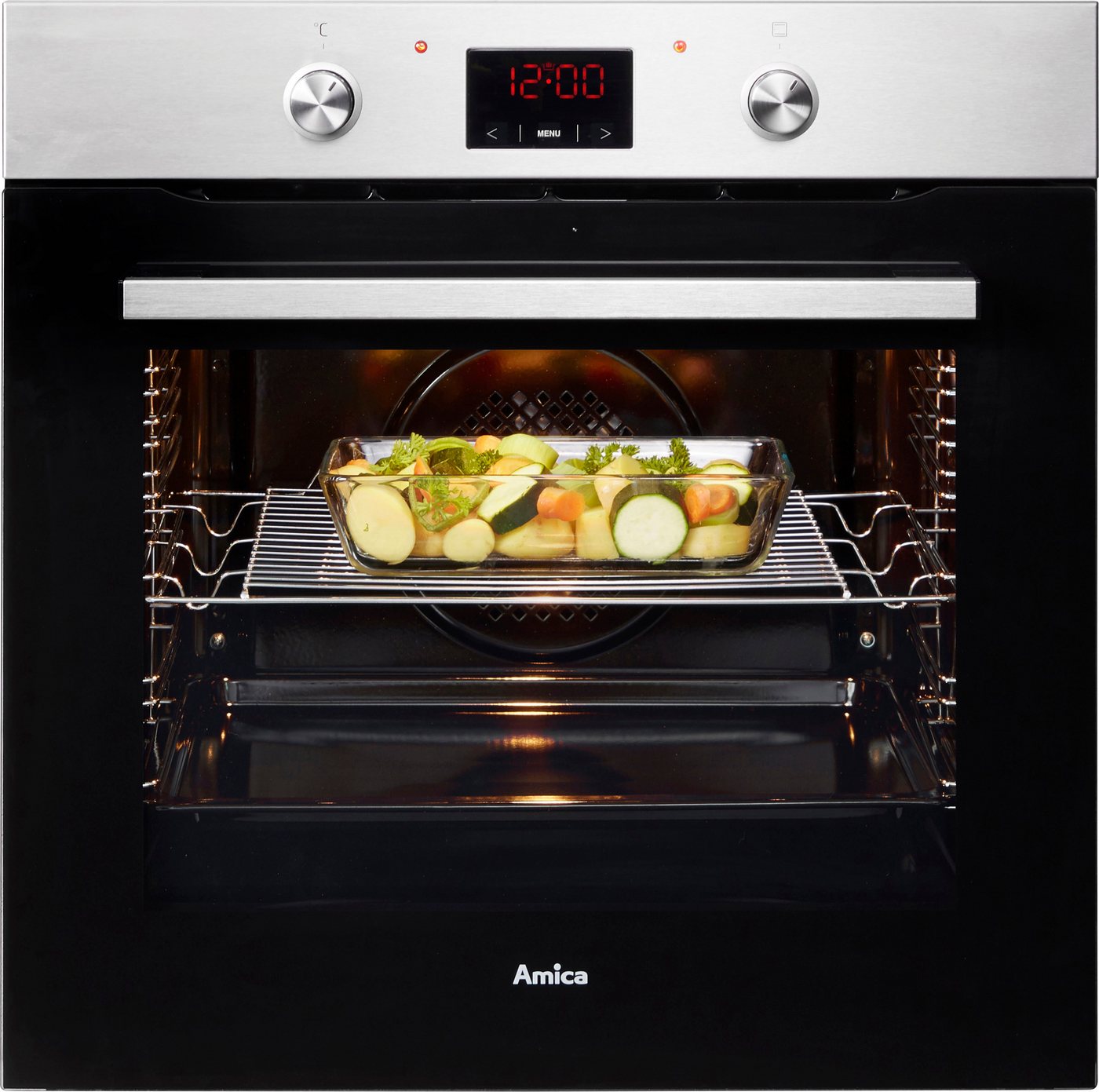 Amica Backofen EBX 943 625 E, mit Teleskopauszug nachrüstbar, Simple Steam, Schnell startklar, einfach sauber und angenehm sicher beim Backen Bild 2