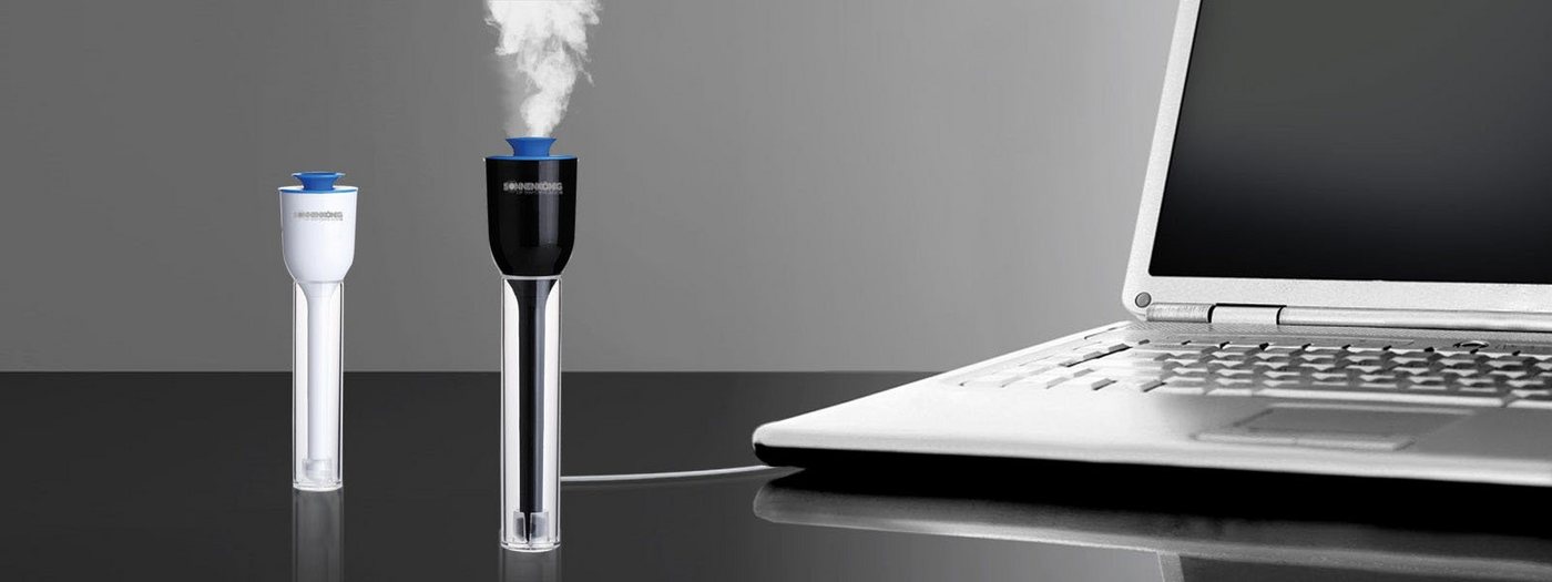 Sonnenkönig Luftbefeuchter Tulip schwarz, Bef. 30ml/h USB, bis 15m² Raumgrösse, portabel, klein, Auto Stop nach 6 Std. Ultraschall vernebler Bild 4