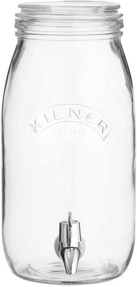KILNER Getränkespender ., für gekühlte Getränke mit leichtgängigem Zapfhahn, 3 Liter