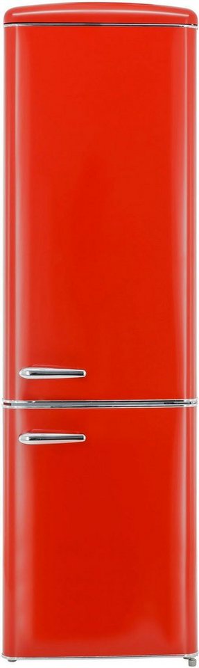 exquisit Kühl-/Gefrierkombination RKGC250-70-H-160E rot, 181 cm hoch, 55 cm breit, 244 L Volumen, 4 Sterne Gefrieren Bild 5