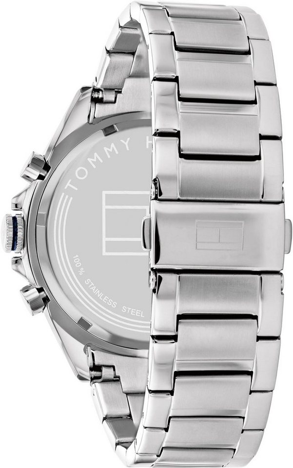 Tommy Hilfiger Multifunktionsuhr OWEN 1791968, Quarzuhr, Armbanduhr, Herrenuhr, Datum, Edelstahlarmband