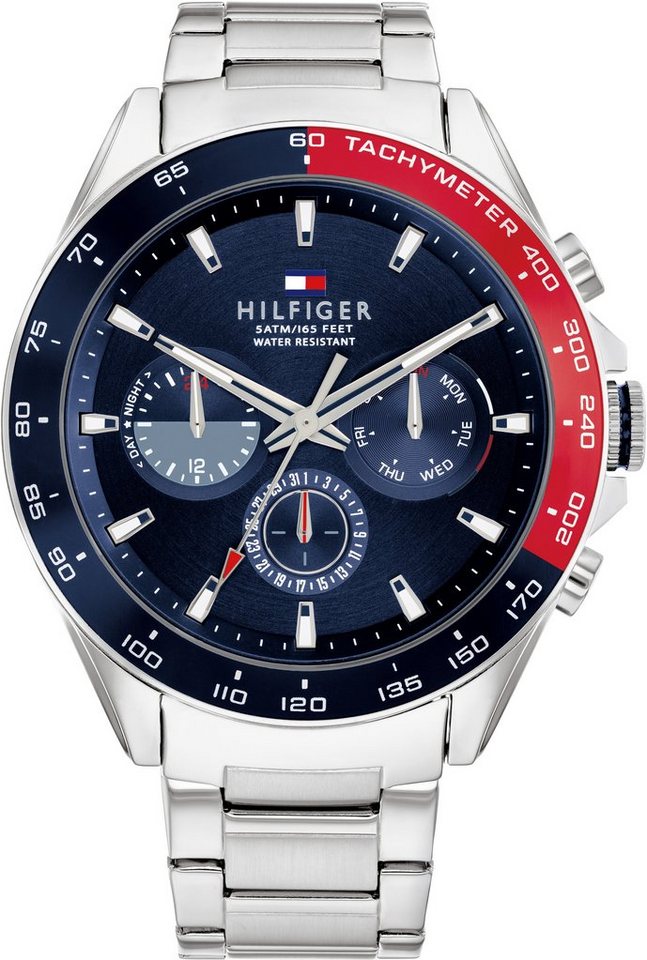 Tommy Hilfiger Multifunktionsuhr OWEN 1791968, Quarzuhr, Armbanduhr, Herrenuhr, Datum, Edelstahlarmband Bild 2
