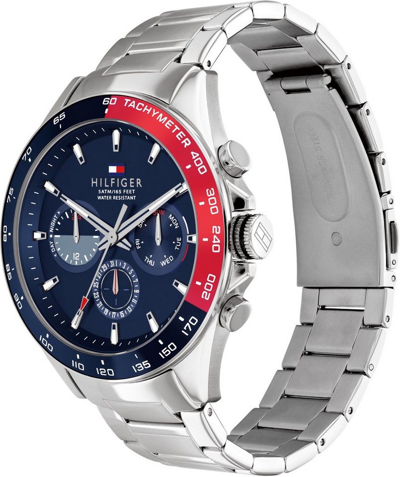 Tommy Hilfiger Multifunktionsuhr OWEN 1791968, Quarzuhr, Armbanduhr, Herrenuhr, Datum, Edelstahlarmband Bild 3