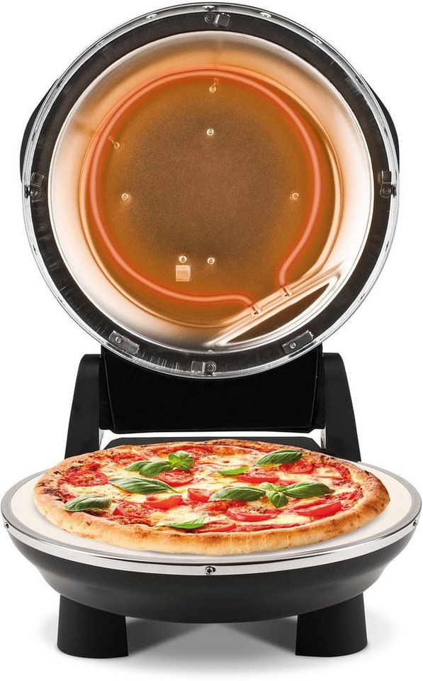 G3 Ferrari Pizzaofen Napoletana G1003210 schwarz inkl. 2-ten oberen Pizzastein, bis 400 °C für echte Steinofenpizza und für noch mehr Backvielfalt Bild 3