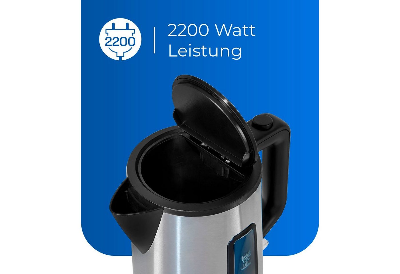 exquisit Wasserkocher WK 6119 isw, 1,7 l, 2200 W Bild 2