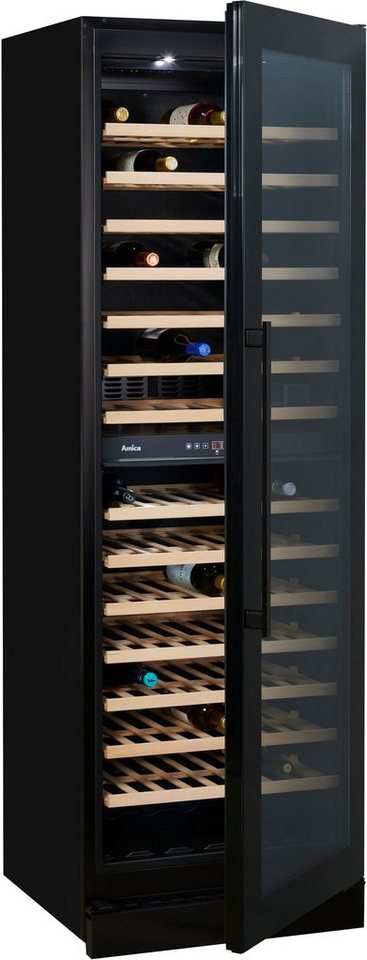 Amica Weinkühlschrank WK 348 100 S,für 117 Standardflaschen á 0,75l, Standkühlschrank Bild 5
