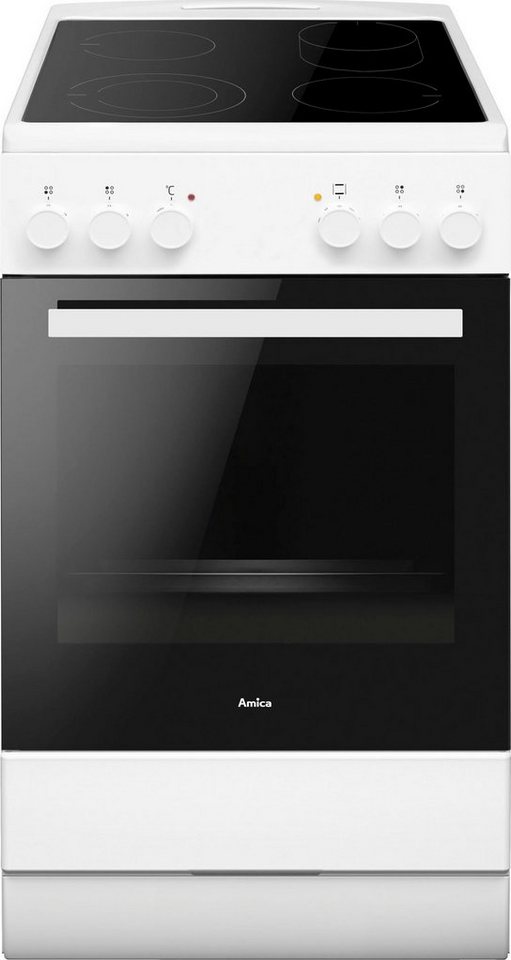 Amica Elektro-Standherd SHC 903 021 W, mit Teleskopauszug nachrüstbar, Steam Clean, Kompakter Kochkomfort für den täglichen Küchenalltag Bild 4