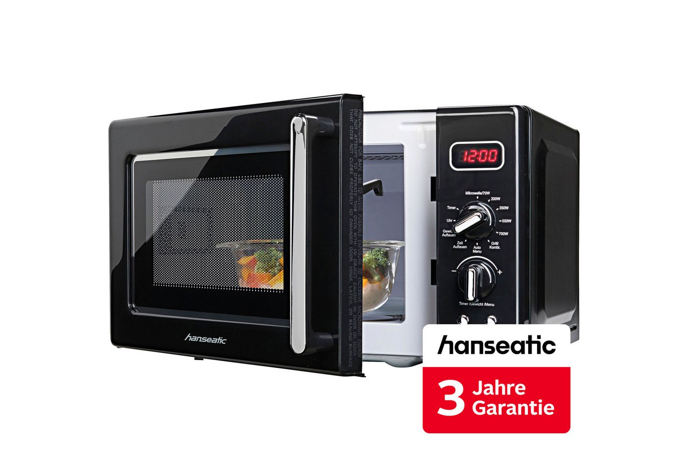 Hanseatic Mikrowelle AG720CE6-PM, Grill, Mikrowelle, 20 l, inkl. 3 Jahre Herstellergarantie Bild 5