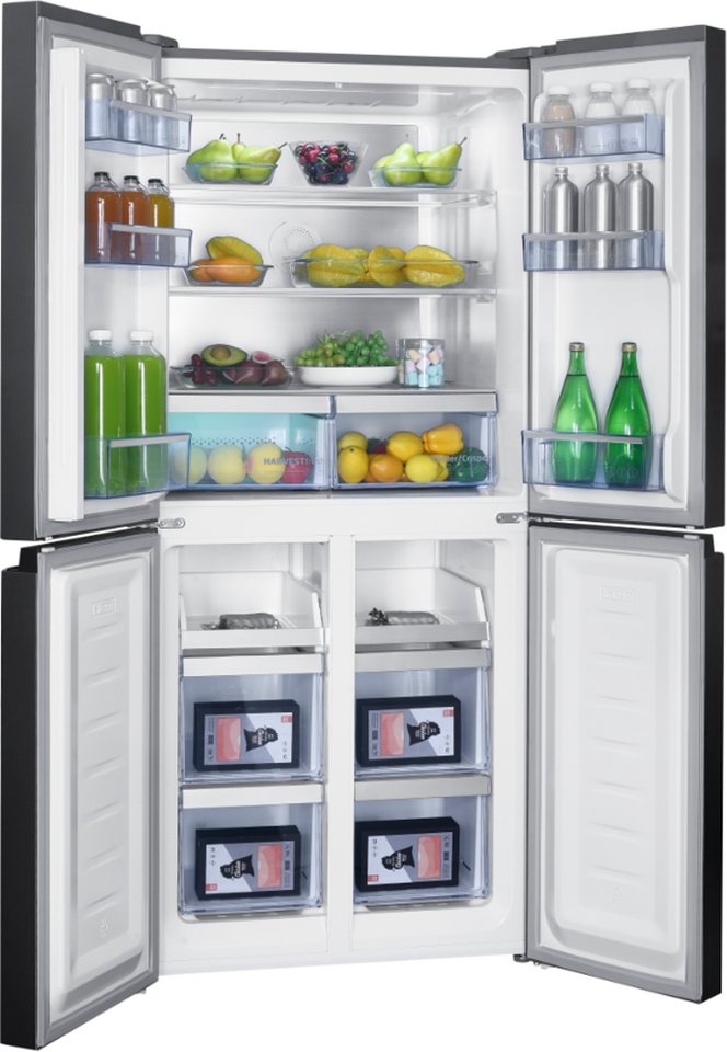 BEKO Kühl-/Gefrierkombination GNO46624MXPN, 180 cm hoch, 79 cm breit, 466 l mit HarvestFresh & NoFrost – Frische in XL