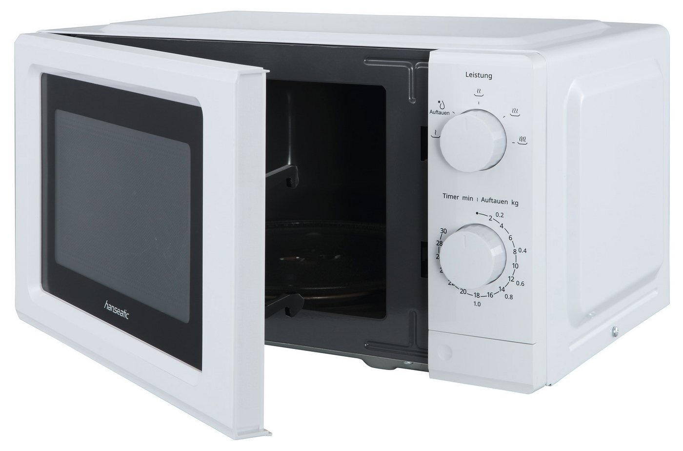 Hanseatic Mikrowelle HM19W1M, Mikrowelle, 19 l, inkl. 3 Jahre Herstellergarantie