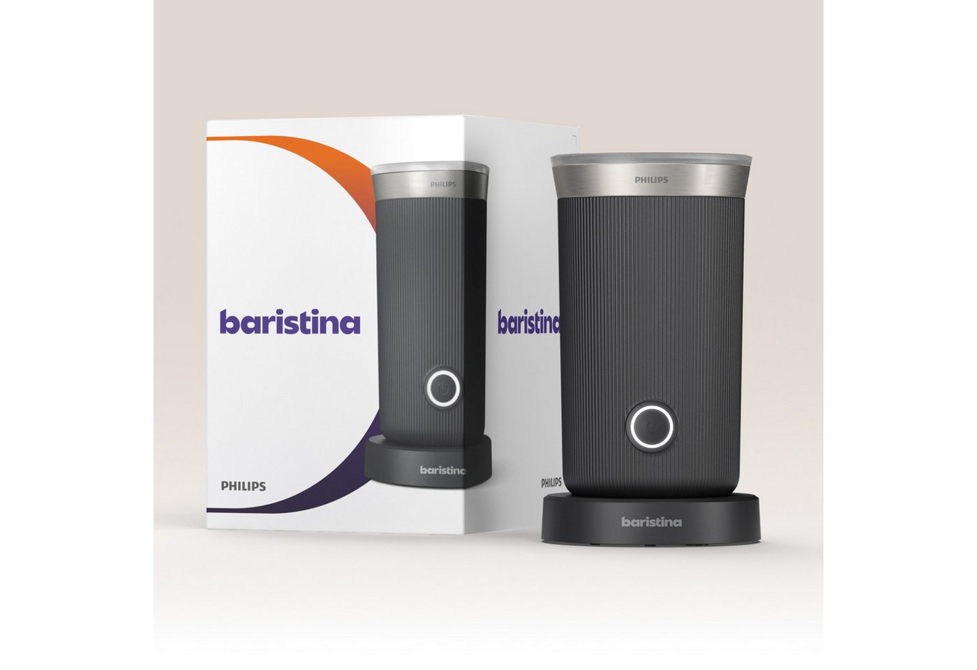 PHILIPS baristina Milchaufschäumer BAR311, Antihaftbeschichtung, leichte Reinigung, warmer und kalter Milchschaum, 120 ml Fassungsvermögen Bild 3
