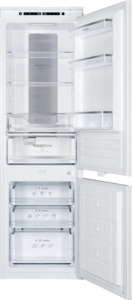 Amica Einbaukühlgefrierkombination EKGCX 387 960, 177,1 cm hoch, 56 cm breit, NoFrost‑Kühlkombi mit schneller Kühlung und klarer LED‑Sicht