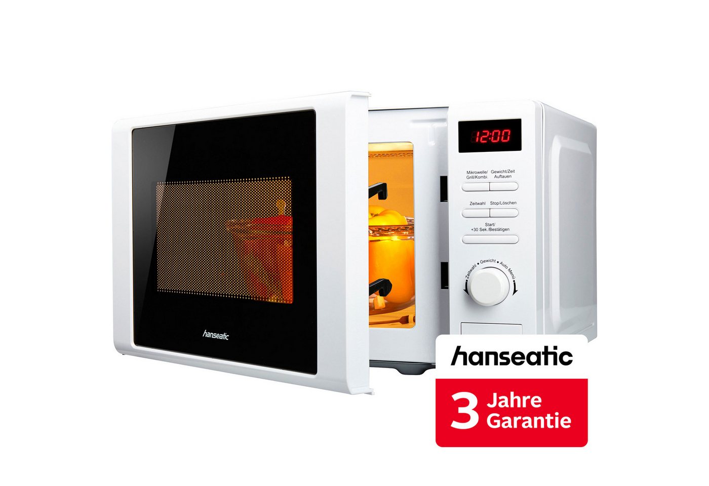 Hanseatic Mikrowelle AG720CGE-PM, 2 in 1, Grill, Mikrowelle, 20 l, inkl. 3 Jahre Herstellergarantie Bild 2