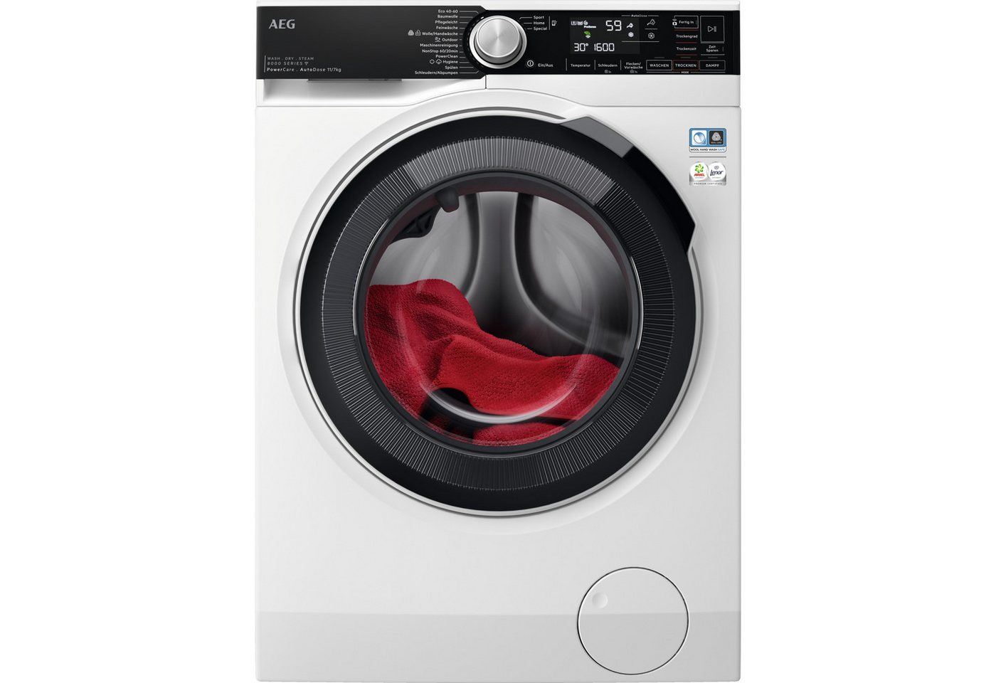 AEG Waschtrockner 8000 PowerCare® LWR8D80610, 11 kg, 7 kg, 1600 U/min, AutoDose: Automatische Dosierung, spart bis zu 60% Waschmittel Bild 3