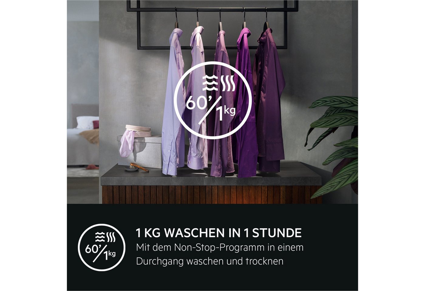 AEG Waschtrockner 8000 PowerCare® LWR8D80610, 11 kg, 7 kg, 1600 U/min, AutoDose: Automatische Dosierung, spart bis zu 60% Waschmittel Bild 4