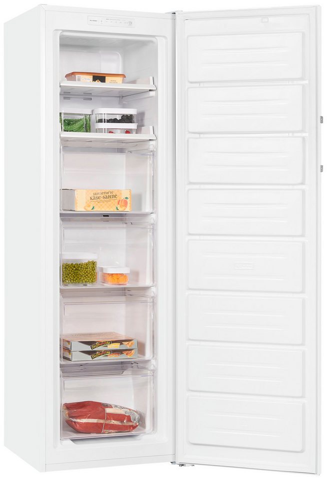 exquisit Gefrierschrank GS271--H-O40E weiss, 171 cm hoch, 54 cm breit, 4*-Gefrierschrank No Frost mit LED-Anzeige & praktischem Griff Bild 4