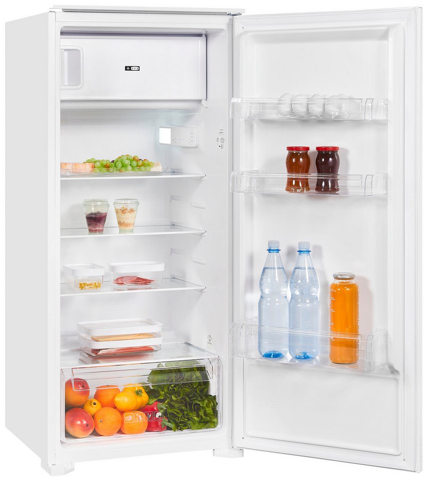 exquisit Einbaukühlschrank EKS201-4-E-040E, 122,7 cm hoch, 54 cm breit, Schlepptür-Montage: Gerätetür wird mit der Schranktür mitgeschleppt Bild 4