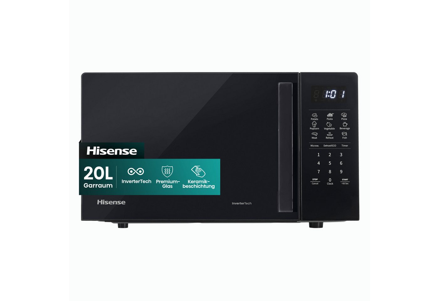 Hisense Mikrowelle H20MOBS4I, Mikrowelle, 20 l, Inverter Technologie Bild 3